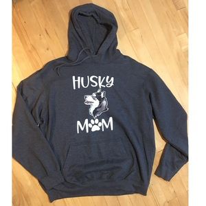 XL Gray “Husky Mom” Hoodie